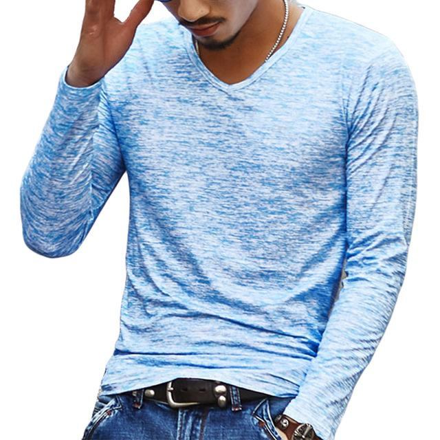 Skjorter Herre Stretch Pullover Chemise Tee Shirts